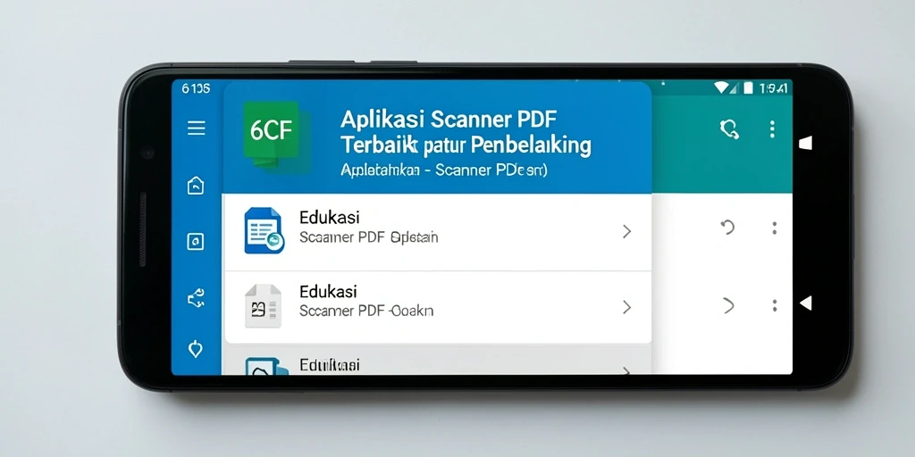 Tampilan antarmuka intuitif aplikasi Scanner PDF 6CF.