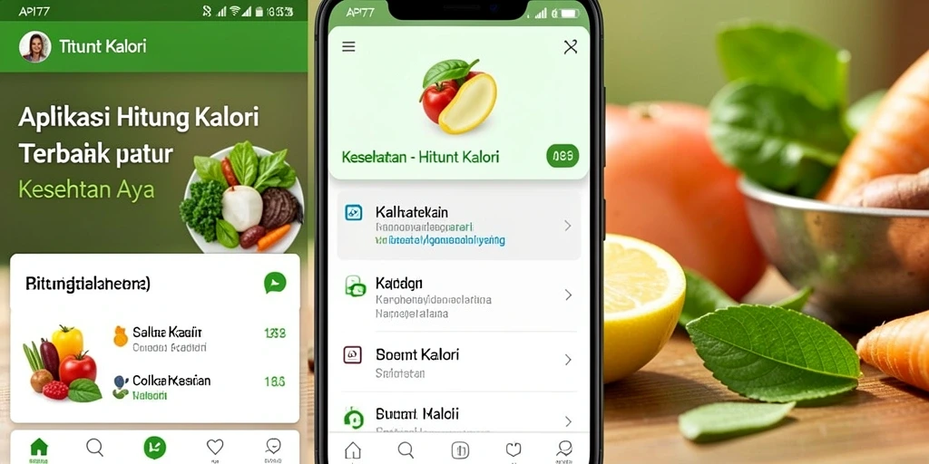 Tampilan antarmuka API77 yang sederhana dan informatif untuk menghitung kalori.