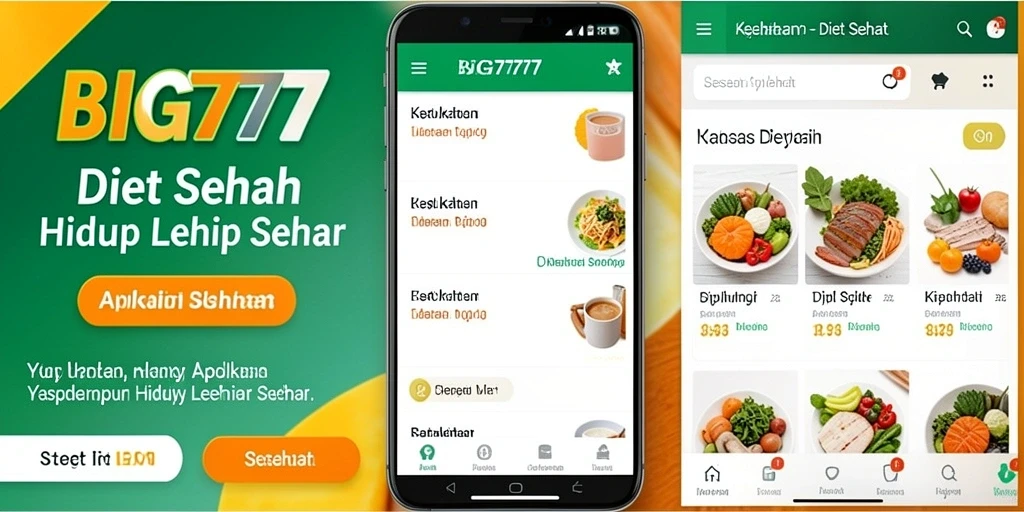 Tampilan antarmuka aplikasi Diet Sehat yang ramah pengguna.