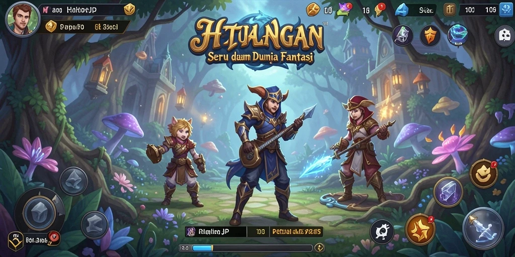 Tampilan antarmuka menarik dari game Petualangan HARAPJP.